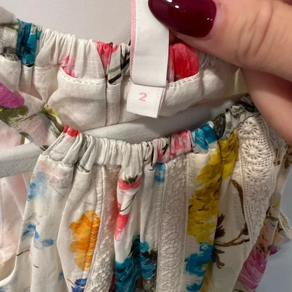 Zimmermann Girls Halcyon Spliced Floral Halter Dress Size 2 - Picture 5 of 5